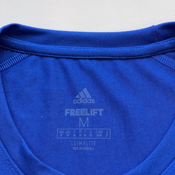 🌹2 for $20🌹NWOT. Adidas Men's Freelift Climalite T-shirt In Royal Blue. Size M - Picture 7 of 13